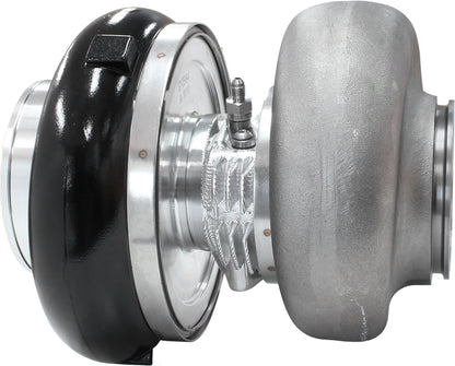 BOOSTED 94103 T6 1.24 Turbocharger 2500HP, Hi Temp Black Finish   External Wastegate, T6 Twin Entry Inlet Flange, V-Band Exhaust Flange