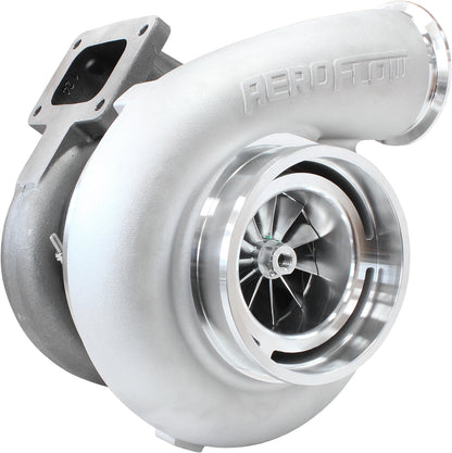 BOOSTED 94103 T6 1.24 Turbocharger 2500HP, Natural Cast Finish   External Wastegate, T6 Twin Entry Inlet Flange, V-Band Exhaust Flange