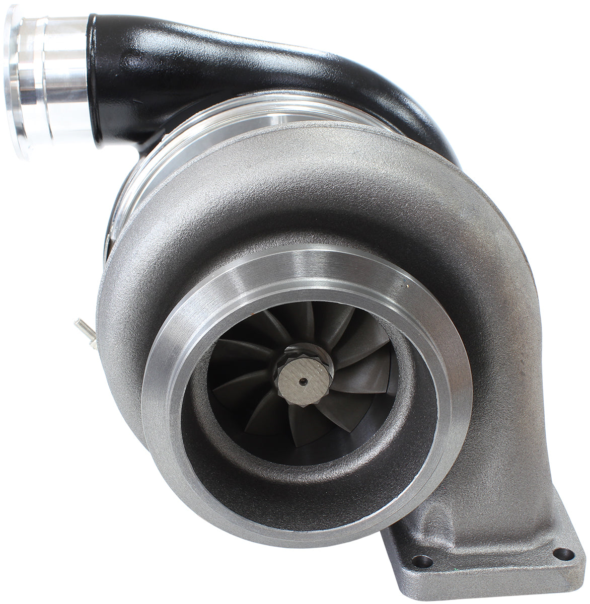 BOOSTED 7588 T6 1.32 Turbocharger 1500HP, Hi Temp Black Finish   External Wastegate, T6 Twin Entry Inlet Flange, V-Band Exhaust Flange