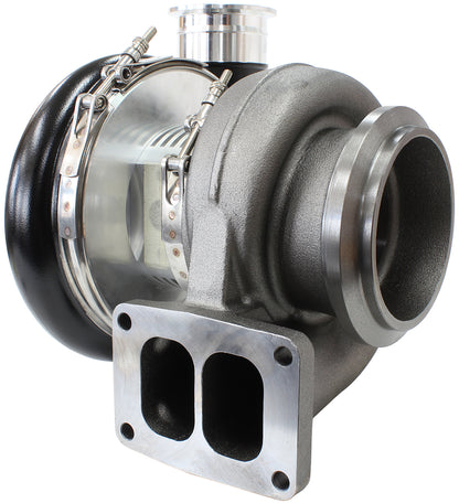 BOOSTED 7588 T6 1.32 Turbocharger 1500HP, Hi Temp Black Finish   External Wastegate, T6 Twin Entry Inlet Flange, V-Band Exhaust Flange