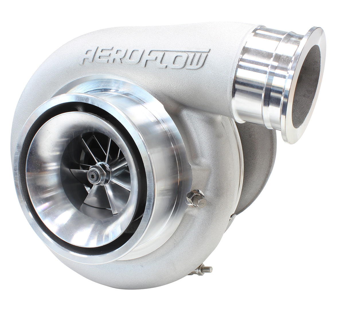 BOOSTED 7588 T6 1.32 Turbocharger 1500HP, Natural Cast Finish   External Wastegate, T6 Twin Entry Inlet Flange, V-Band Exhaust Flange
