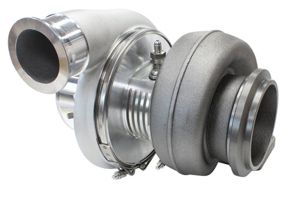 BOOSTED 7588 T6 1.32 Turbocharger 1500HP, Natural Cast Finish   External Wastegate, T6 Twin Entry Inlet Flange, V-Band Exhaust Flange