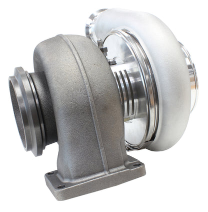 BOOSTED 7588 T6 1.32 Turbocharger 1500HP, Natural Cast Finish   External Wastegate, T6 Twin Entry Inlet Flange, V-Band Exhaust Flange