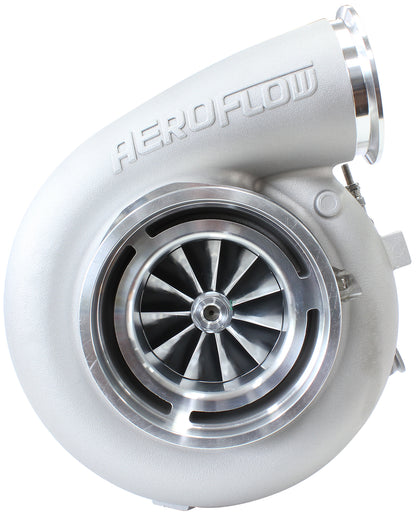 BOOSTED 94103 V-Band 1.22 Turbocharger 2000HP, Natural Cast Finish   External Wastegate, V-Band Inlet & Exhaust Flanges