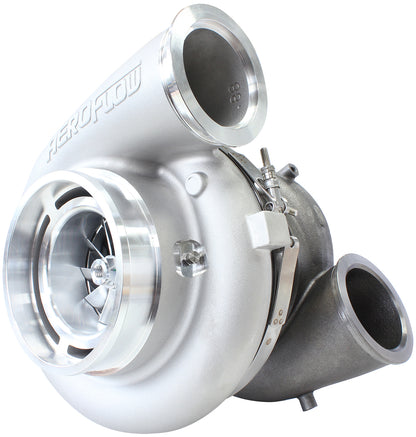 BOOSTED 94103 V-Band 1.22 Turbocharger 2000HP, Natural Cast Finish   External Wastegate, V-Band Inlet & Exhaust Flanges