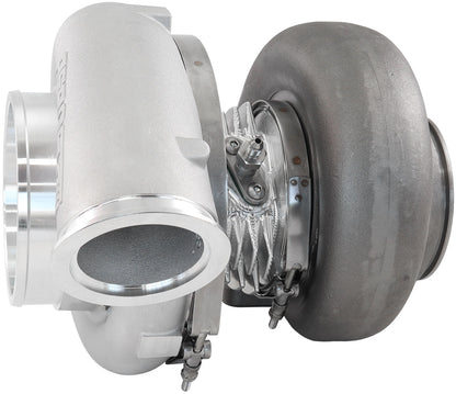 BOOSTED 88102 T6 1.24 Turbocharger 2500HP, Natural Cast Finish   External Wastegate, T6 Twin Entry Inlet Flange, V-Band Exhaust Flange