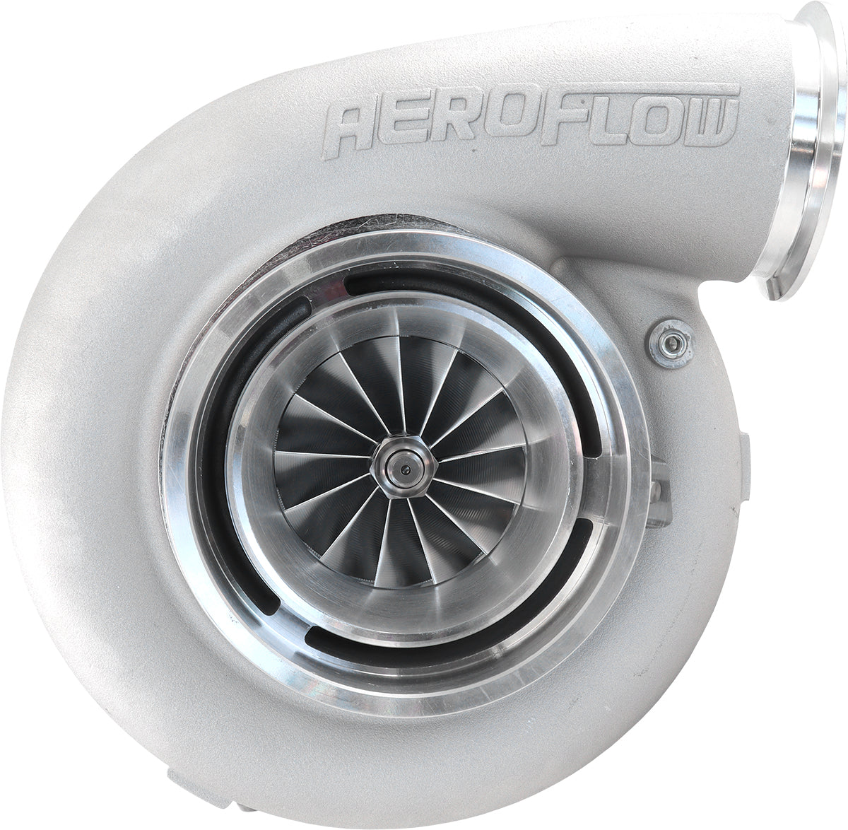 BOOSTED 88102 V-Band 1.22 Turbocharger 2500HP, Natural Cast Finish    External Wastegate, V-Band Inlet & Exhaust Flanges