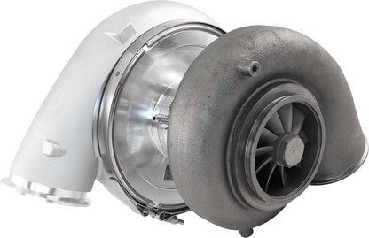 BOOSTED 88102 V-Band 1.22 Turbocharger 2500HP, Natural Cast Finish    External Wastegate, V-Band Inlet & Exhaust Flanges