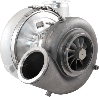 BOOSTED 88102 V-Band 1.22 Turbocharger 2500HP, Natural Cast Finish    External Wastegate, V-Band Inlet & Exhaust Flanges