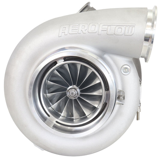 BOOSTED 106112 V-Band 1.25 Turbocharger 3000HP, Natural Cast Finish   External Wastegate, V-Band Inlet & Exhaust Flanges