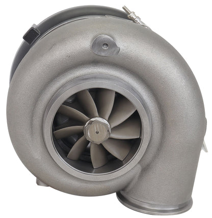 BOOSTED 106112 V-Band 1.25 Turbocharger 3000HP, Hi Temp Black Finish   External Wastegate, V-Band Inlet & Exhaust Flanges