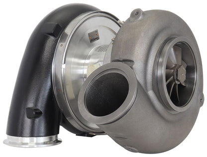 BOOSTED 106112 V-Band 1.25 Turbocharger 3000HP, Hi Temp Black Finish   External Wastegate, V-Band Inlet & Exhaust Flanges