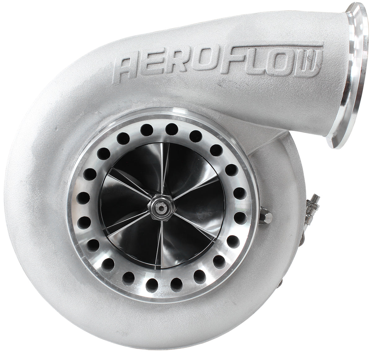 BOOSTED 8888 T4 1.25 Turbocharger 1600HP, Natural Cast Finish   External Wastegate, T4 Twin Entry Inlet Flange, V-Band Exhaust Flange