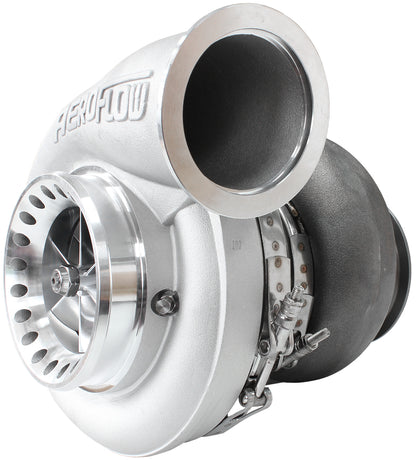 BOOSTED 8888 T4 1.25 Turbocharger 1600HP, Natural Cast Finish   External Wastegate, T4 Twin Entry Inlet Flange, V-Band Exhaust Flange