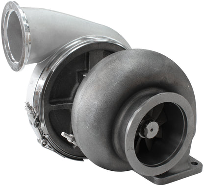 BOOSTED 8888 T4 1.25 Turbocharger 1600HP, Natural Cast Finish   External Wastegate, T4 Twin Entry Inlet Flange, V-Band Exhaust Flange