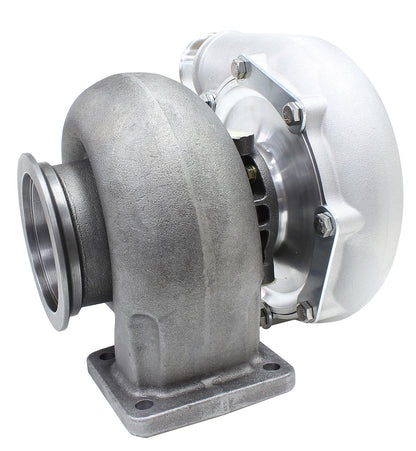 BOOSTED 7875 T4 1.25 Turbocharger 950HP, Natural Cast Finish   External Wastegate, T4 Inlet Flange, V-Band Exhaust Flange