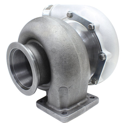 BOOSTED 7875 T4 1.25 Turbocharger 950HP, Natural Cast Finish   External Wastegate, T4 Inlet Flange, V-Band Exhaust Flange