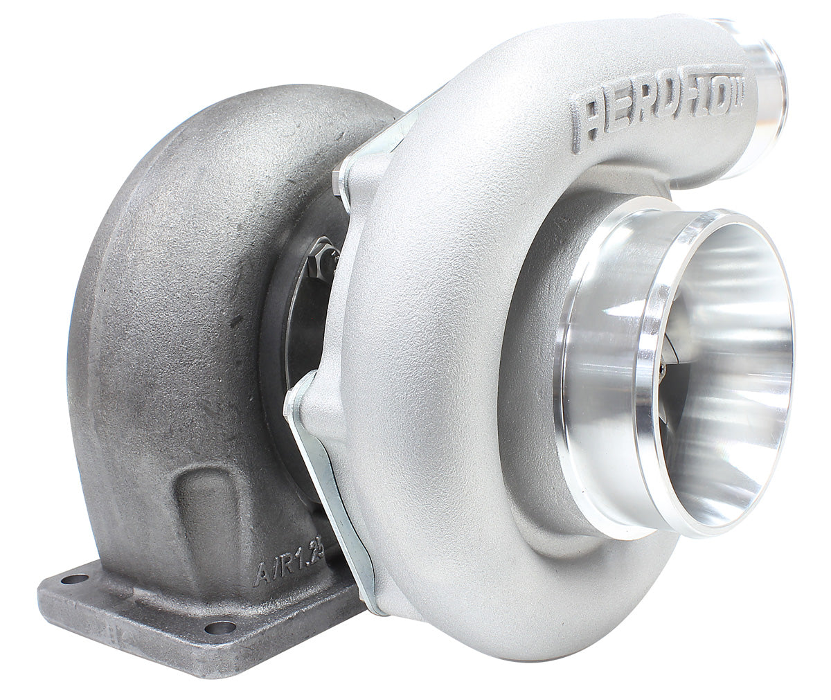 BOOSTED 7875 T4 1.25 Turbocharger 950HP, Natural Cast Finish   External Wastegate, T4 Inlet Flange, V-Band Exhaust Flange
