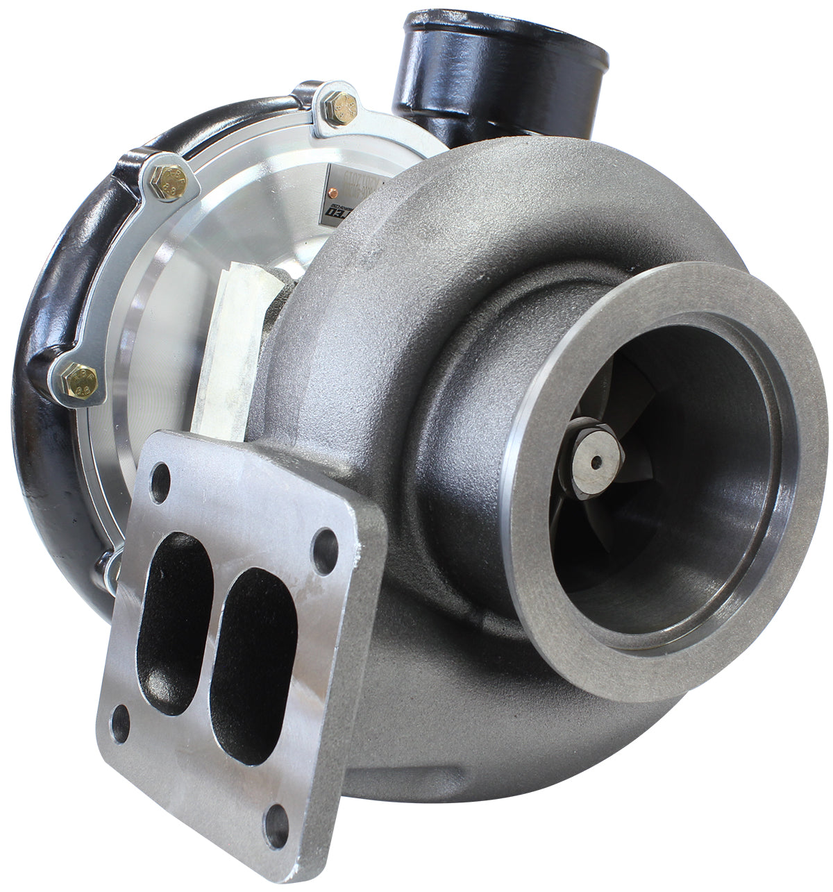 BOOSTED 7875 GEN 2 1.25 Turbocharger 1150HP, Hi Temp Black Finish    External Wastegate, T4 Inlet Flange, V-Band Exhaust Flange