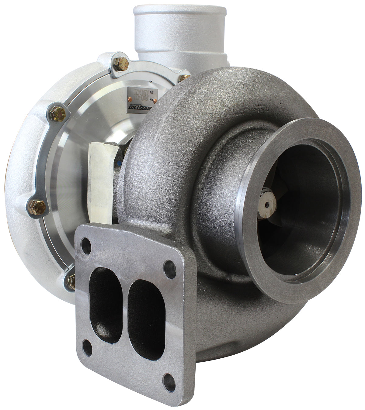 BOOSTED 7875 GEN 2 1.25 Turbocharger 1150HP, Natural Cast Finish   ExternalWastegate, T4 Inlet Flange, V-Band Exhaust Flange