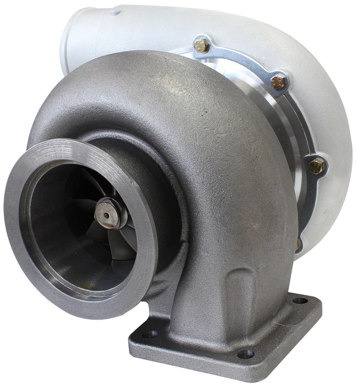 BOOSTED 7875 GEN 2 1.25 Turbocharger 1150HP, Natural Cast Finish   ExternalWastegate, T4 Inlet Flange, V-Band Exhaust Flange