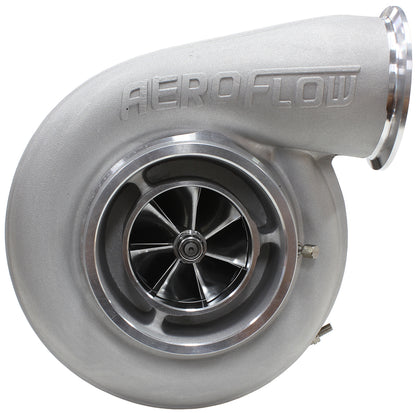 BOOSTED 7575 T4 1.10 Turbocharger 1050HP, Natural Cast Finish   External Wastegate, T4 Twin Entry Inlet Flange, V-Band Exhaust Flange