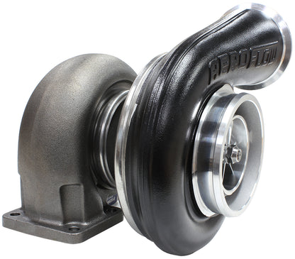 BOOSTED 7575 T4 1.10 Turbocharger 1050HP, Hi Temp Black Finish   External Wastegate, T4 Twin Entry Inlet Flange, V-Band Exhaust Flange