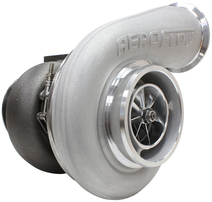 BOOSTED 7575 T4 1.10 Turbocharger 1050HP, Natural Cast Finish   External Wastegate, T4 Twin Entry Inlet Flange, V-Band Exhaust Flange