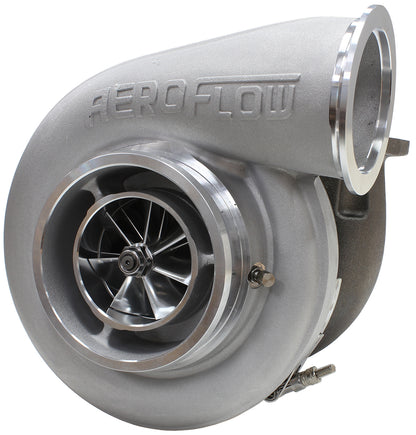 BOOSTED 7575 T4 1.10 Turbocharger 1050HP, Natural Cast Finish   External Wastegate, T4 Twin Entry Inlet Flange, V-Band Exhaust Flange
