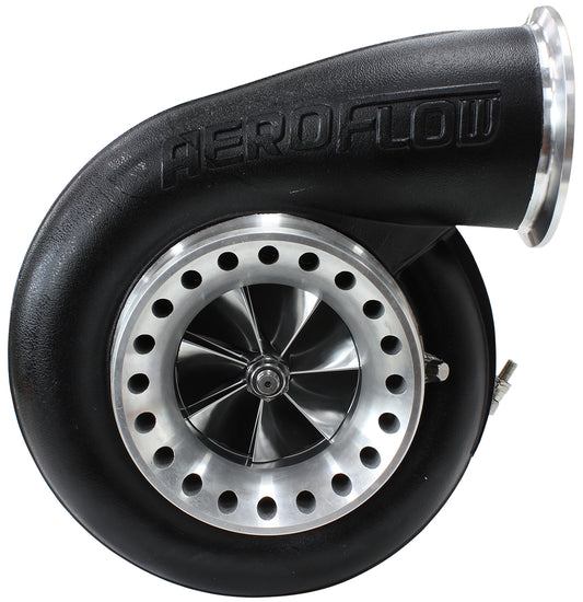 BOOSTED 8075 T4 1.10 Turbocharger 1250HP, Hi Temp Black Finish   External Wastegate, T4 Twin Entry Inlet Flange, V-Band Exhaust Flange