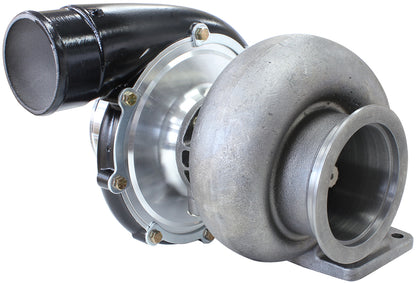 BOOSTED 7885 T4 1.25 Turbocharger 1450HP, Hi Temp Black Finish   External Wastegate, T4 Twin Entry Inlet Flange, V-Band Exhaust Flange