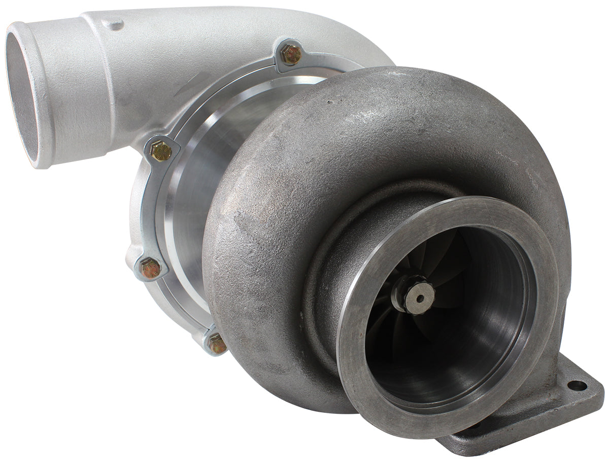 BOOSTED 7885 T4 1.25 Turbocharger 1450HP, Natural Cast Finish   External Wastegate, T4 Twin Entry Inlet Flange, V-Band Exhaust Flange