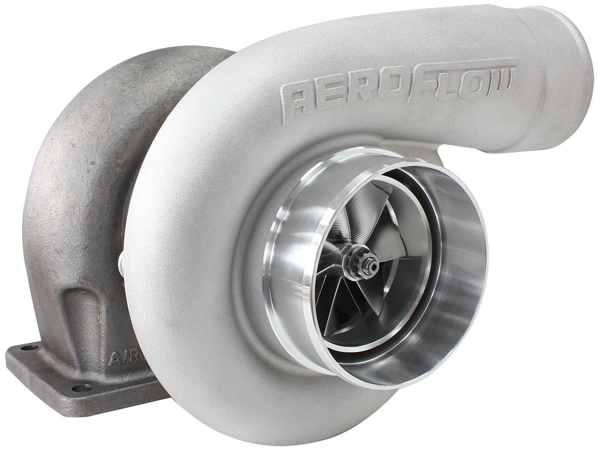 BOOSTED 7885 T4 1.25 Turbocharger 1450HP, Natural Cast Finish   External Wastegate, T4 Twin Entry Inlet Flange, V-Band Exhaust Flange