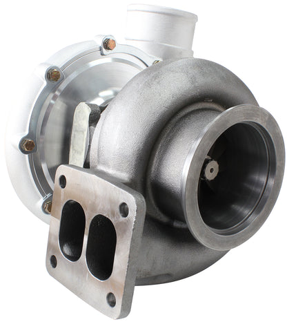 BOOSTED 7885 T4 1.25 Turbocharger 1450HP, Natural Cast Finish   External Wastegate, T4 Twin Entry Inlet Flange, V-Band Exhaust Flange