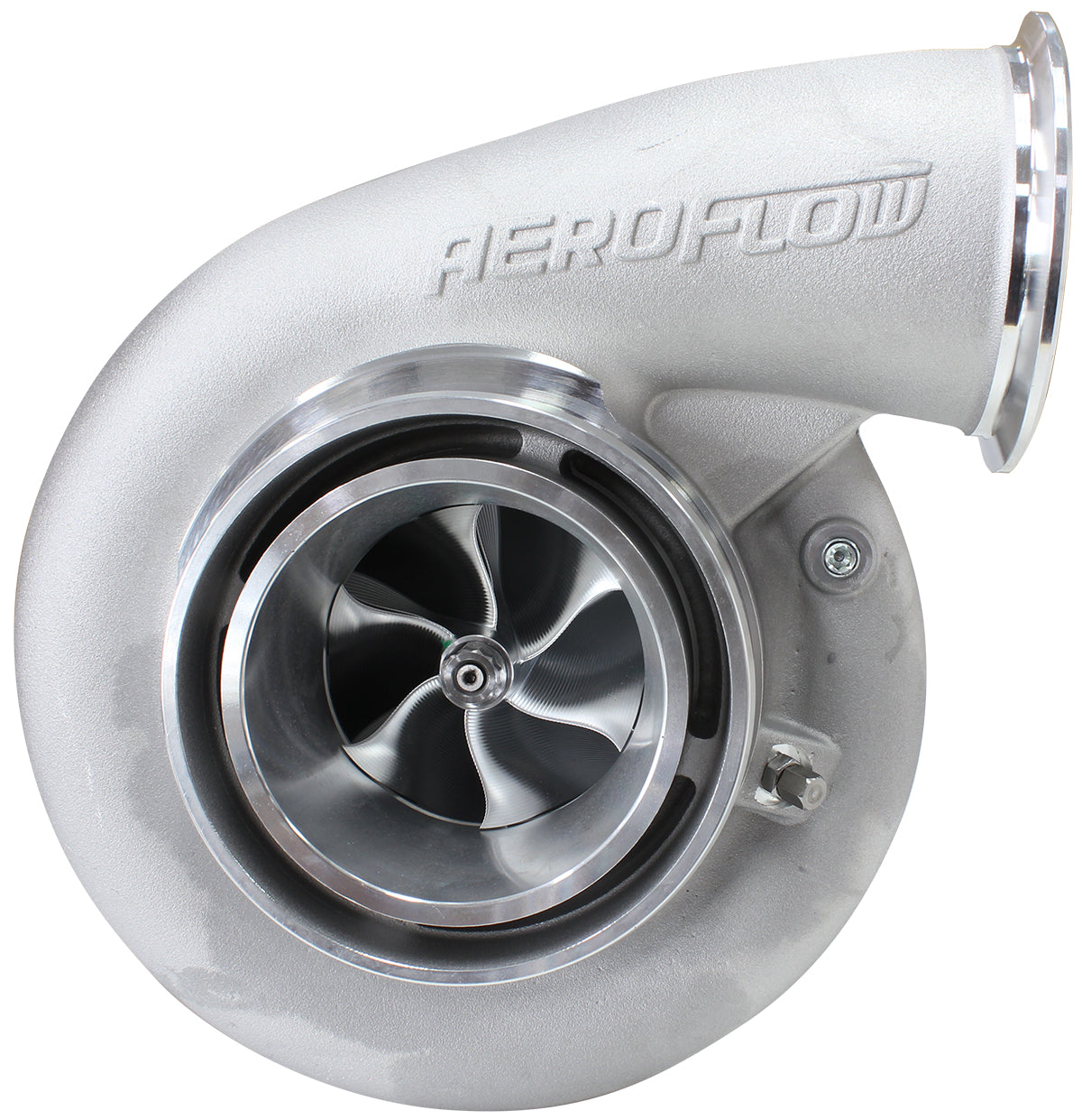 BOOSTED B7875 T4 .96 Turbocharger 1150HP, Natural Cast Finish   External Wastegate, T4 Twin Entry Inlet Flange, V-Band Exhaust Flange