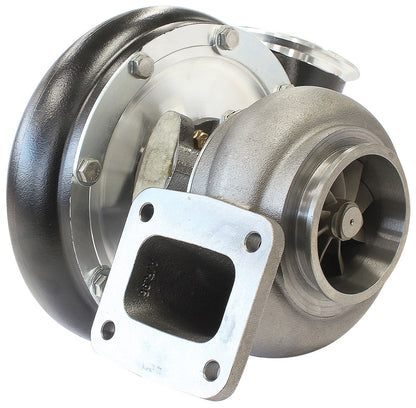 BOOSTED B7875 T4 .96 Turbocharger 1150HP, Hi Temp Black Finish   External Wastegate, T4 Twin Entry Inlet Flange, V-Band Exhaust Flange