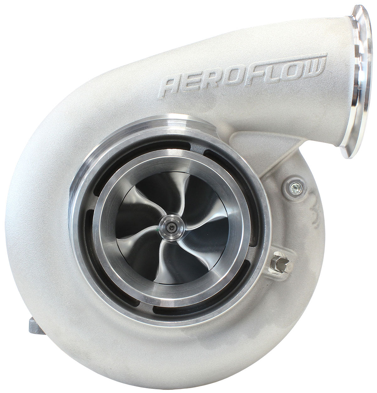 BOOSTED B7875 T4 1.25 Turbocharger 1150HP, Natural Cast Finish   External Wastegate, T4 Twin Entry Inlet Flange, V-Band Exhaust Flange