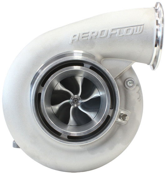 BOOSTED B7875 T4 1.25 Turbocharger 1150HP, Natural Cast Finish   External Wastegate, T4 Twin Entry Inlet Flange, V-Band Exhaust Flange