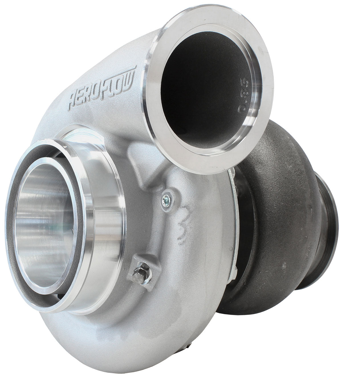 BOOSTED B7875 T4 1.25 Turbocharger 1150HP, Natural Cast Finish   External Wastegate, T4 Twin Entry Inlet Flange, V-Band Exhaust Flange
