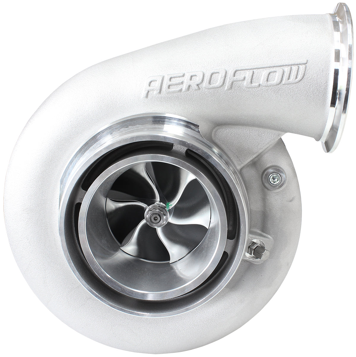 BOOSTED B7875 V-Band 1.01 Turbocharger 1150HP, Natural Cast Finish   External Wastegate, V-Band Inlet & Exhaust Flanges