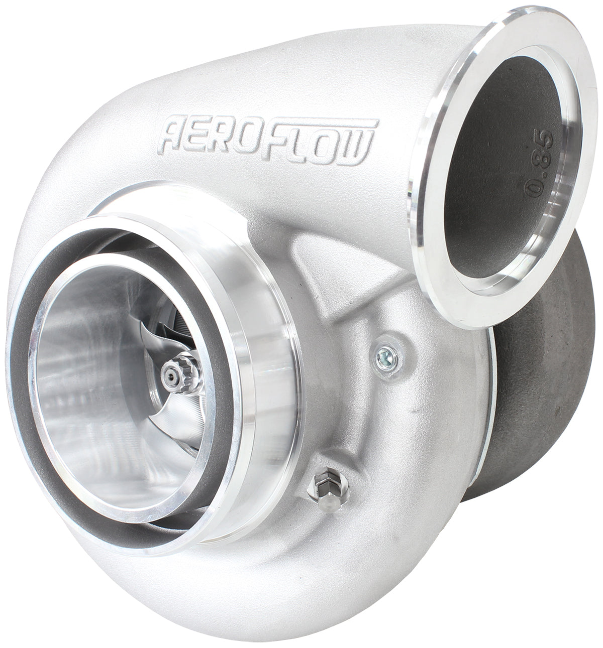 BOOSTED B7875 V-Band 1.01 Turbocharger 1150HP, Natural Cast Finish   External Wastegate, V-Band Inlet & Exhaust Flanges