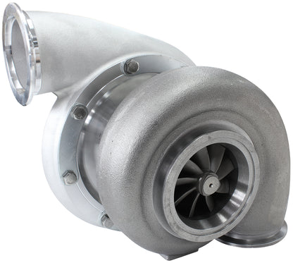 BOOSTED B7875 V-Band 1.01 Turbocharger 1150HP, Natural Cast Finish   External Wastegate, V-Band Inlet & Exhaust Flanges