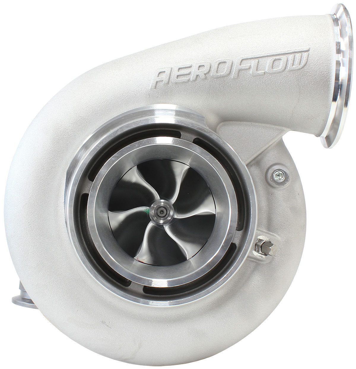 BOOSTED B7875 V-Band 1.28 Turbocharger 1150HP, Natural Cast Finish   External Wastegate, V-Band Inlet & Exhaust Flanges