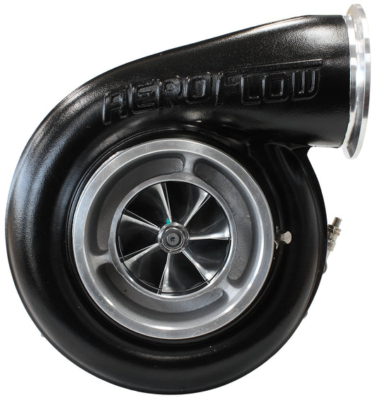 BOOSTED 7588 T4 1.25 Turbocharger 1500HP, Hi Temp Black Finish   External Wastegate, T4 Twin Entry Inlet Flange, V-Band Exhaust Flange