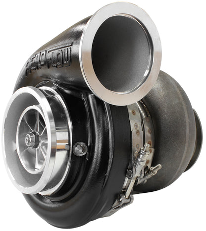 BOOSTED 7588 T4 1.25 Turbocharger 1500HP, Hi Temp Black Finish   External Wastegate, T4 Twin Entry Inlet Flange, V-Band Exhaust Flange