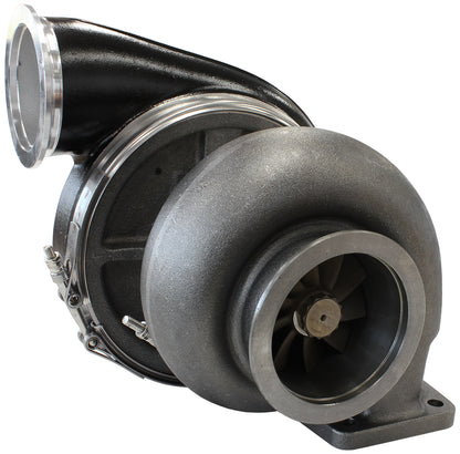 BOOSTED 7588 T4 1.25 Turbocharger 1500HP, Hi Temp Black Finish   External Wastegate, T4 Twin Entry Inlet Flange, V-Band Exhaust Flange