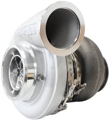 BOOSTED 7588 T4 1.25 Turbocharger 1500HP, Natural Cast Finish   External Wastegate, T4 Twin Entry Inlet Flange, V-Band Exhaust Flange
