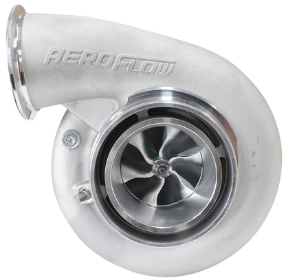BOOSTED B7875 T4 .96 Reverse Rotation Turbocharger 1150HP, Natural Cast Finish   External Wastegate, T4 Twin Entry Inlet Flange, V-Band Exhaust Flange