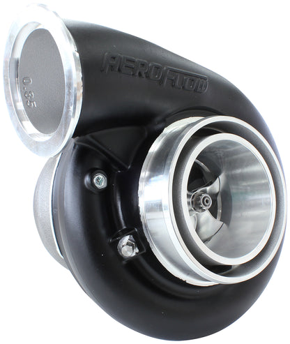 BOOSTED B7875 T4 .96 Reverse Rotation Turbocharger 1150HP, Hi Temp Black Finish   External Wastegate, T4 Twin Entry Inlet Flange, V-Band Exhaust Flange