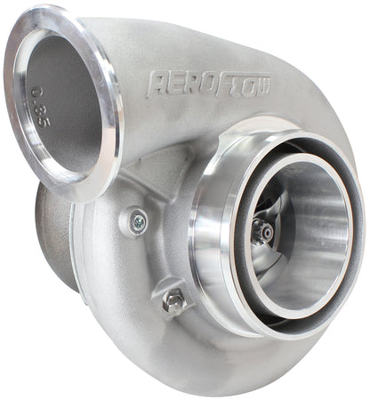 BOOSTED B7875 T4 .96 Reverse Rotation Turbocharger 1150HP, Natural Cast Finish   External Wastegate, T4 Twin Entry Inlet Flange, V-Band Exhaust Flange